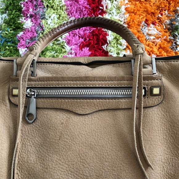 Rebecca Minkoff Regan Satchel purse, taupe - Picture 12 of 16